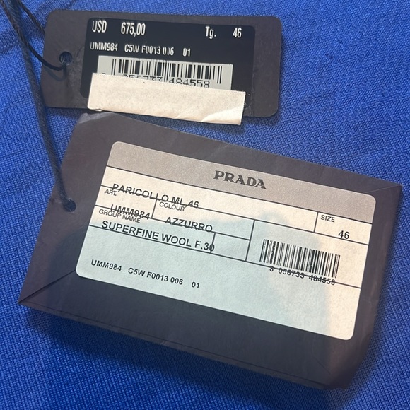Prada thin blue crewneck sweater size 46 - Picture 4 of 10